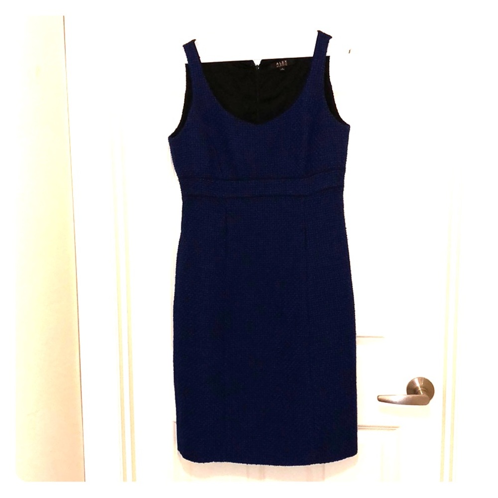 Blue dress and suit jacket set